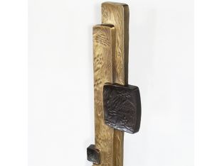 62" High Gold And Black Sculpture - Cleared Decor