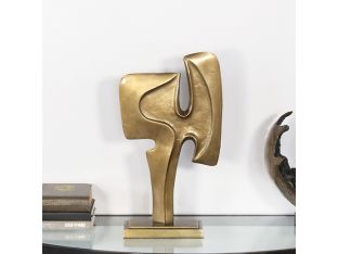 16.5"H Gold Abstract Sculpture - Cleared Decor