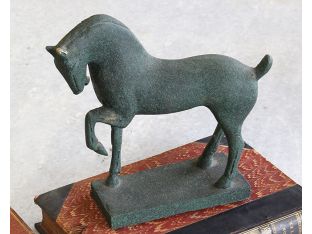 Cast Metal Horse Sculpture
