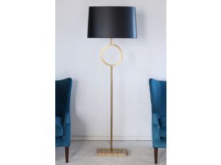 Logan Floor Lamp with Black Shade