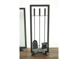 Black Fireplace Tool Set