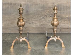 Antique Metal Andirons (Set of 2) 