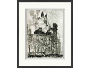 New York Charcoal Study III 26W x 32H