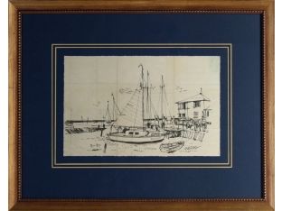 Boats at Harbor 5 24W x 19H