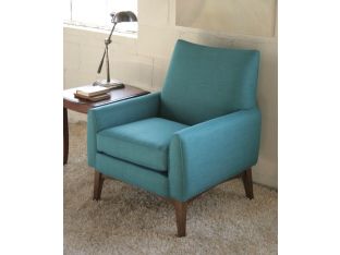 Aqua Woven Chair with Walnut Legs