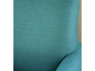 Aqua Woven Chair with Walnut Legs