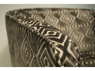 Diamond Pattern Cut Velvet Lounge Chair