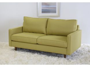 Modern Fern Apartment Sofa with Tapered Walnut Legs