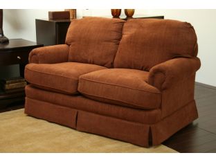 Cinnamon Rolled-Arm Loveseat
