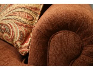 Cinnamon Rolled-Arm Loveseat