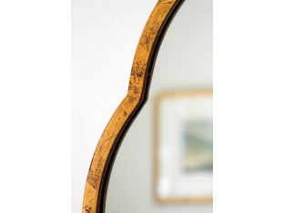 Antiqued Gold Leaf Iron Moroccan Mirror