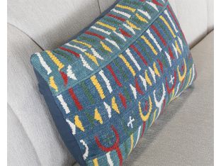 Green And Blue Abstract Pillow