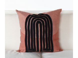 Rust And Black Arch Pillow 