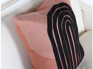 Rust And Black Arch Pillow 