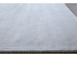 8' x 10' White Hand-loomed Wool/Silk Pile Rug