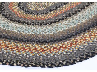 5.5' x 7.5' Braided Oval Rug