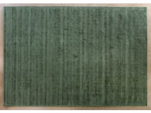 9' X 12' Green Hand Knotted Geometric Carved Rug