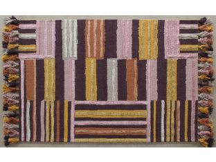 5' X 7'6"  Spice And Bordeaux Hooked Wool Rug