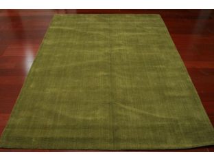 5'8" x 7'10"  Green Hand Tufted Gabbeh Rug
