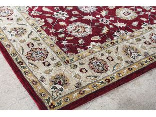8 x 10 Brick Red and Taupe Traditional Indian Rug