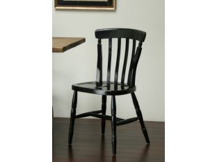 Distressed Black Farm House Dining Chair
