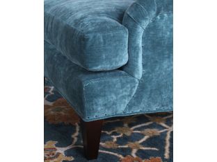 Peacock Coral Velvet Club Chair