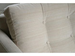 Tufted Vanilla James Chair with Walnut Legs