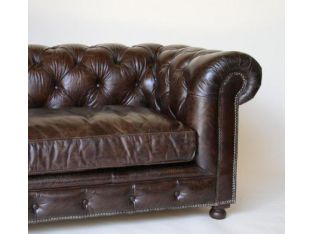Cigar Leather Chesterfield Sofa
