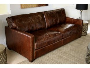 Larkin 88" Sofa in Cigar Leather