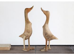 Set of 2 Wood Ducks - Cleared Décor