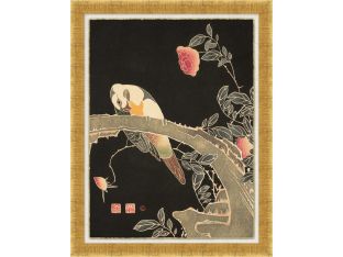 Vintage Birds On Black 2 27.5W X 30.5H