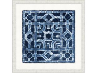 Indigo Stained Glass 4 21.5W x 21.5H