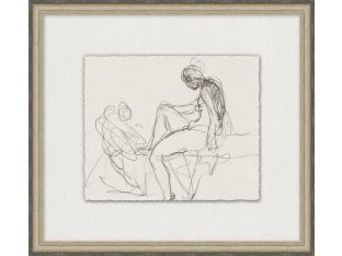 Charcoal Figure Study 8 19.5W x 17.5H