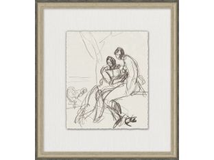 Charcoal Figure Study 9 17.5W x 19.5H