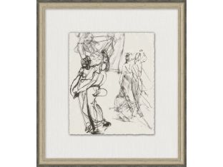 Charcoal Figure Study 10 17.5W x 19.5H