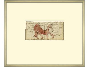 Mennonite Drawing, Sway Back Horse 17W x 14H