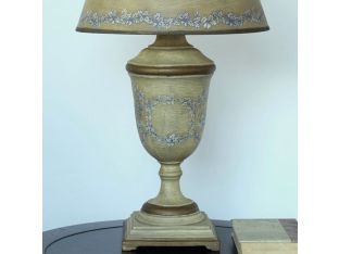 Antique Beige and Blue Urn Table Lamp