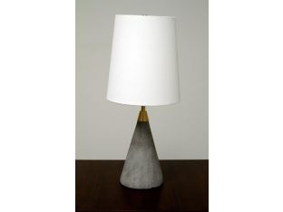 Concrete and Brass Cone Lamp