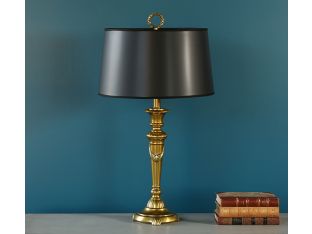 Burnished Brass Candlestick Desk Lamp
