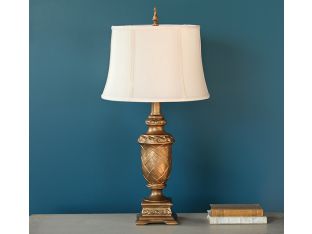 Gilded Gold Lattice Urn Table Lamp
