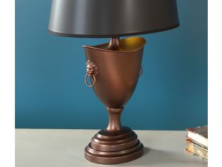 Oxidized Bronze Urn Desk Lamp