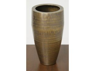 Antique Brass Rice Hammered Vase