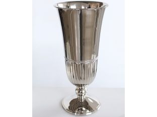 Small Nickel Fluted Vase