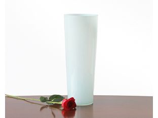 White Tall Glass Vase