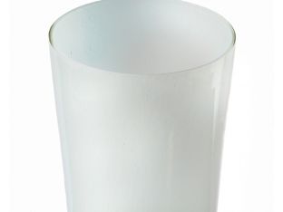 White Tall Glass Vase